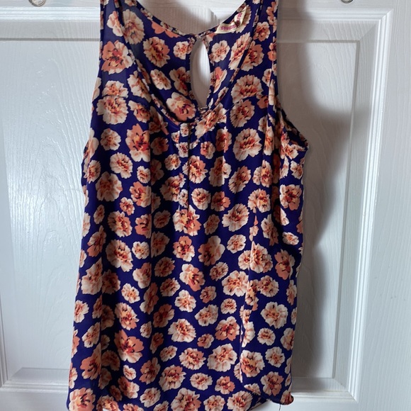 Rebecca Taylor Sleeveless Top Silk Scoop Neck Floral Size 4 - Picture 7 of 7